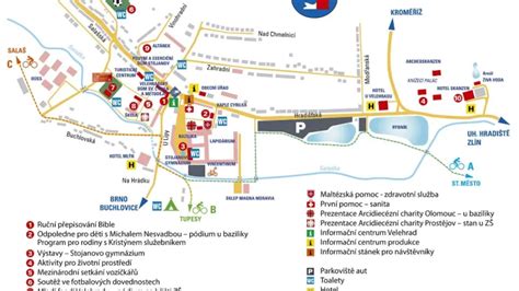 informativní dopravní mapa Velehradu