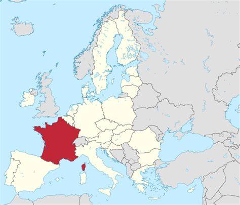 Mapa rozložení cisterciáckých klášterů ve Francii