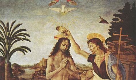 ikonografie Ježíše křest Jan Křtitel a kříž