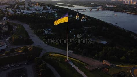 Writen historical photos of flag consecration in Kyiv