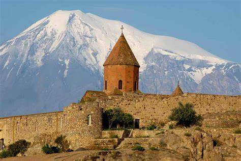Khor Virap s výhledem na Ararat