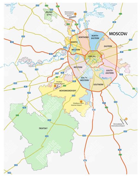vizuální mapa Moskvy a její rozhlasové pokrytí