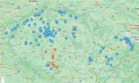 augustiniáni české kláštery ilustračně mapa míst