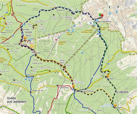 turistická mapa Svatého Hostýna a okolí