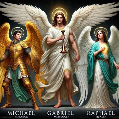 Archanděl Michael, Gabriel a Rafael - tři hlavní postavy