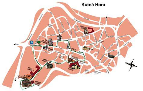 Mapa historického centra Klagenfurtu