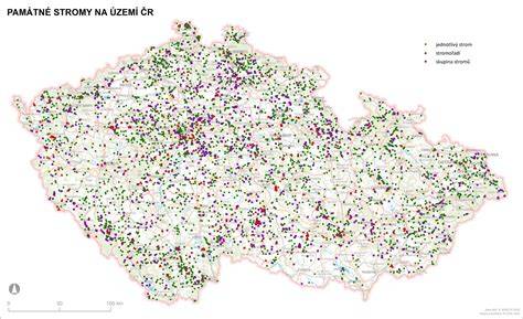 osek klášter památné stromy mapa
