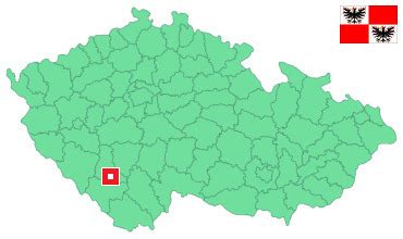 mapa Volyně a osady v Krtíně
