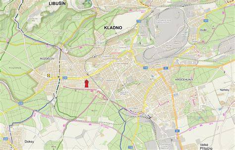mapa post pro Kladno rušené pobočky