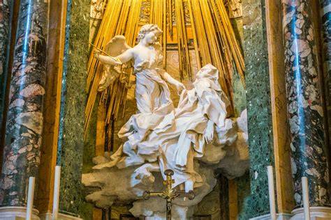Bernini Extáze socha třísla světla