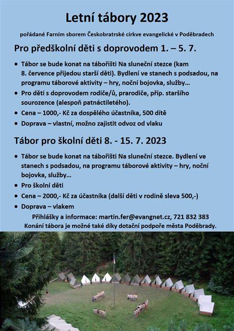 infografika: křesťanské tábory pro děti a mládež