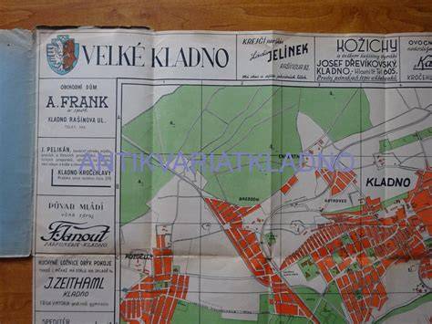 Mapa regionu Kladno s vyznačením PSČ (Kladno a okolí)