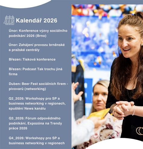 kalendar darů a sociálních podniků