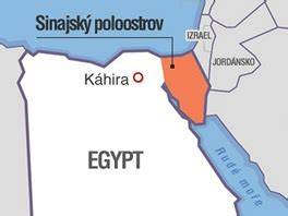 Mapa Sinajského poloostrova a lokace hor