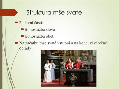 vizuální doprovod - schéma mše