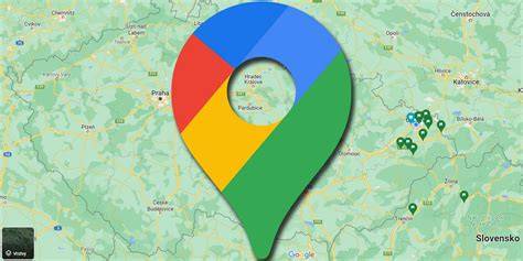 Google Maps nedávná místa ukázka uživatelského rozhraní