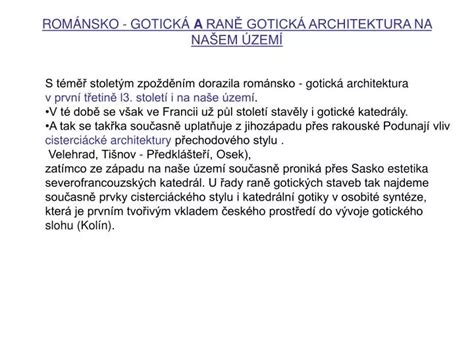 románsko-gotická architektura detailů