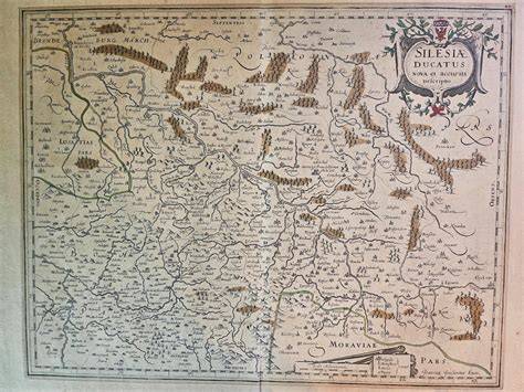 Historické mapa Dolního Slezska a klášterní komplex