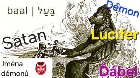 Schéma odvození jmen démonů z různých kultur a jejich významů