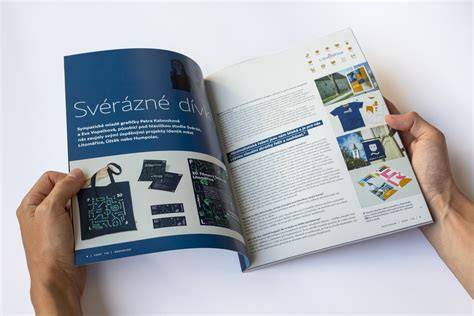 grafické rozvržení časopisu ilustrace