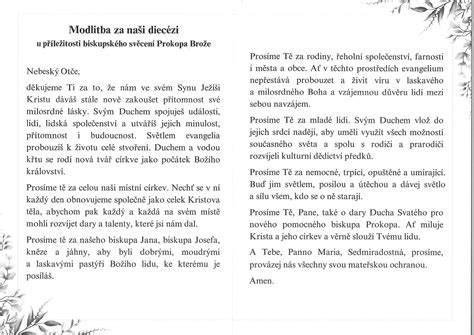 Modlitba Otce Pia - vizuální přehled znění