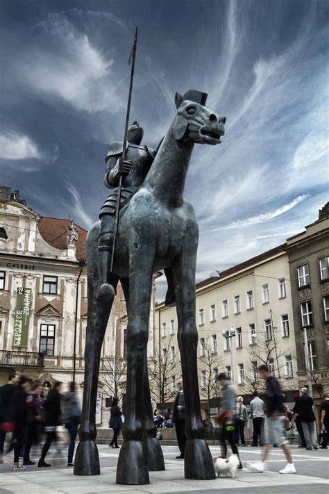 Václavský náměstí a jezdecká socha Myslbeka