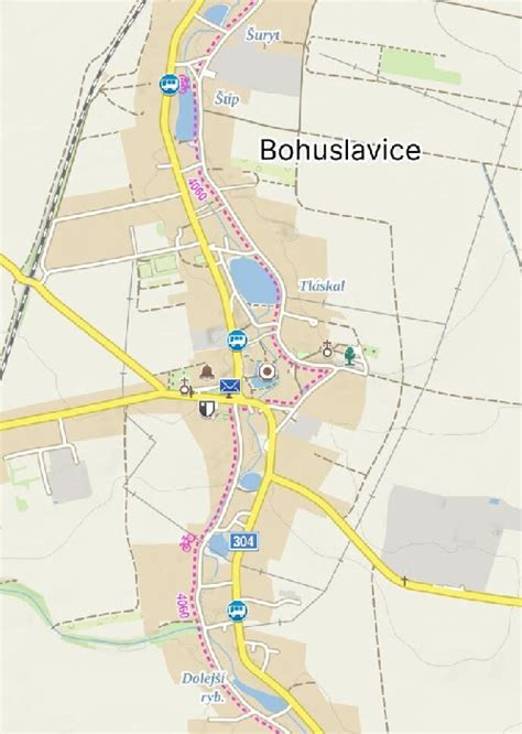 mapa turnovske kostely a Nudvojovice