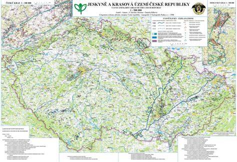 Mapa krasových jeskyní v Mladečském krasu