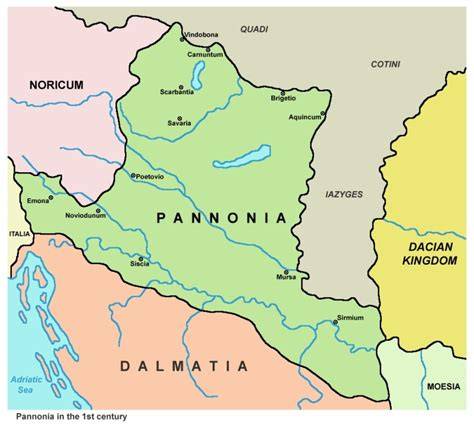 mapa panonie a karpatske kotliny