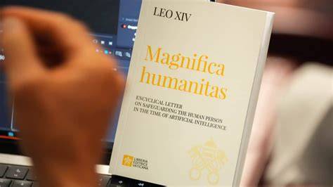 vizualizace encykliky Magnifica Humanitas a AI