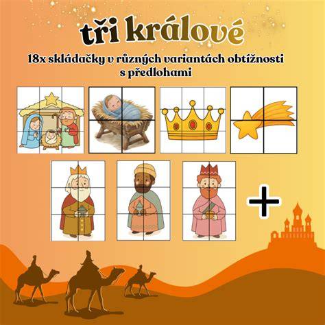 Tři králové a zimní vesnice - ilustrativní náhled