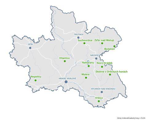 Ilustrativní mapa regionu Suchdol a okolních vesnic