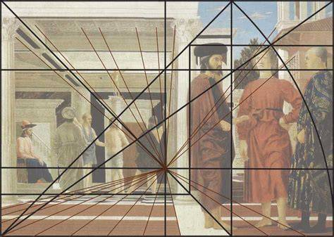 kresba a geometrie perspektivy Piero della Francesca