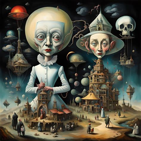 illustration of surrealist images and femme motifs