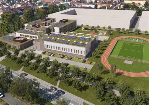 grafická vizualizace školního areálu a vybavení