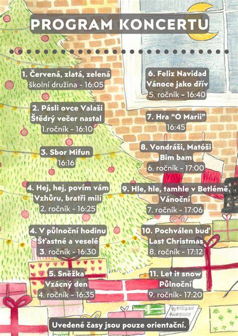 Program koncertu a vystoupení