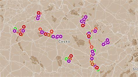 Interaktivní mapa navštívených míst s filtry