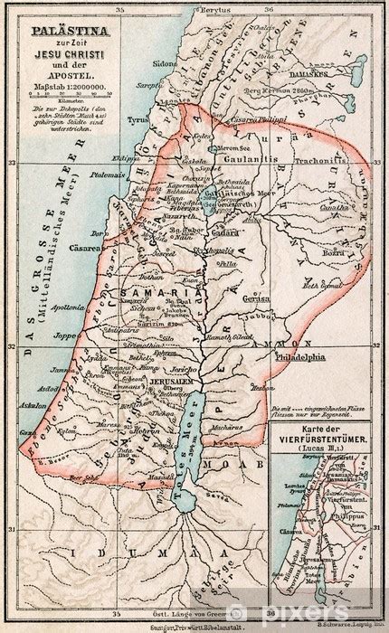 ilustrativni mapa doby Ježíše v Galileji