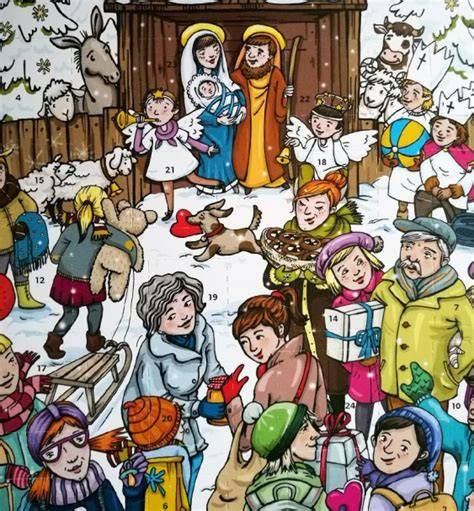 koledy v kapli ilustrace adventni tvorba