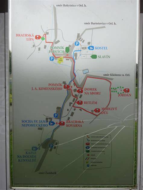 mapa místa Husova sboru Litomyšl