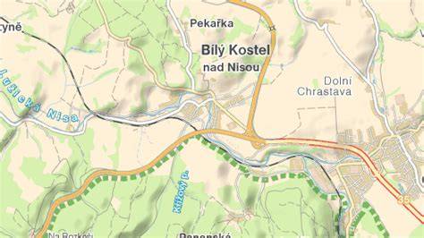 mapa regionu Bílého Kostela nad Nisou