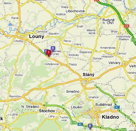 mapa kláštera Panenský Týnec