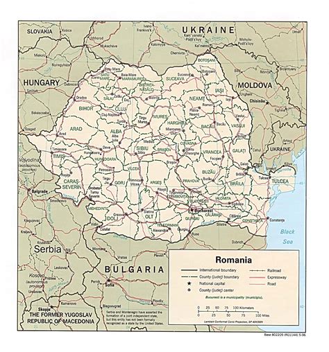 mapa Rumunska s regiony