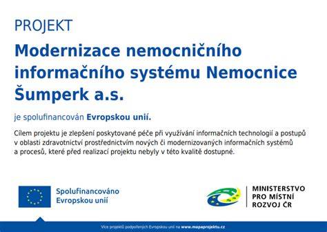 informativní schéma nemocničního oddělení a ambulance