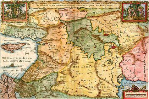 mapa biblického území a doby