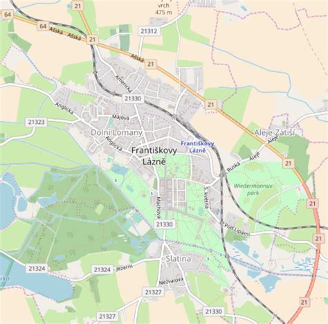 vizuální mapa regionu Františkovy Lázně a okolí
