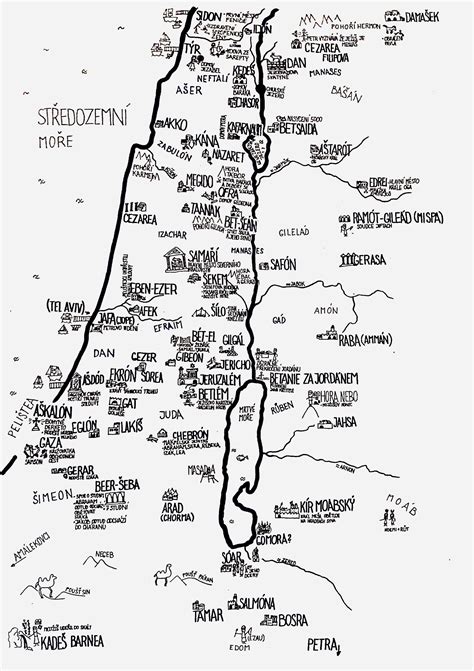 mapa Machové a okolí s významnými místy