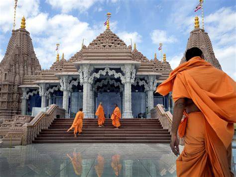 infografika: hinduistický chrám v Abú Zabí a architektonické prvky